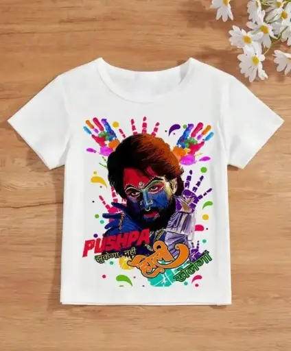 Pushpa Holi t-shirt for boy and girls